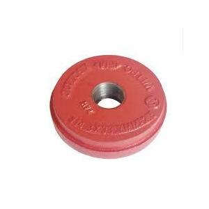 80mm (3") Cap Grooved with 25mm (1") Thread - Galvanised Steel