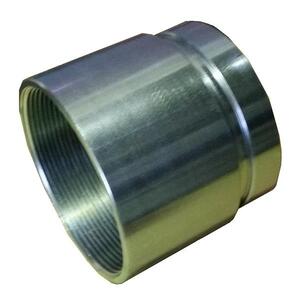 100mm Grooved Nipple with 100mm Female Thread.