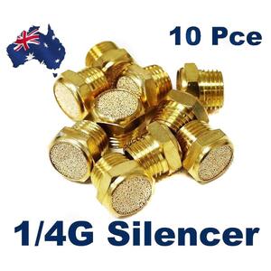 10 x  Pneumatic Air Valve Brass Button Silencer 1/4" Thread