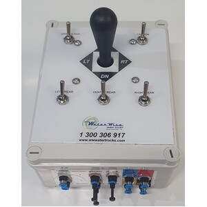 Joy Stick with Five (5) Function Pneumatic Switch 'In Cab' Control Box (Plastic)