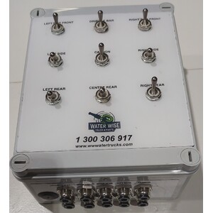 Nine (9) Function Pneumatic Switch (SMC Switches) in Cab Control Plastic Box