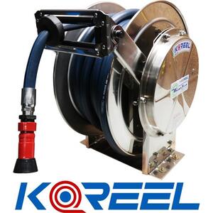 Koreel 20mm (3/4") Spring Rewind Hose Reel Stainless Steel