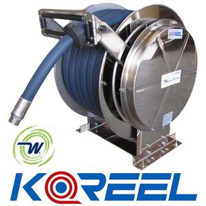 Koreel 25mm (1") Spring Rewind Hose Reel Stainless Steel