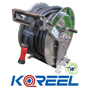 Koreel 25mm (1") Manual Rewind Hose Reel - Stainless Steel