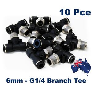 Pack of 10 - Branch Tee 6mm airline with 1/8 Thread