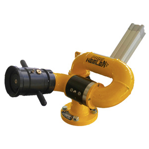 P652 Pneumatic Water Cannon Manual Adjustable Nozzle Low Profile - 3" Flange Base, 2 1/2" Waterway - 